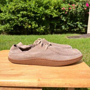 Clarks Pilton Wallabee Beige Suede Leather Shoes Size 11 G